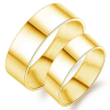 Złote Obrączki Ślubne o Płaskim Profilu (6 mm, 8 mm)