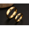 Klasyczna, złota obrączka z wolframu 6 mm