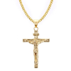 Złoty Krzyżyk Religijny INRI z Jezusem Stal Szlachetna