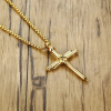 Złoty Krzyżyk Chrześcijański Symbol Ukrzyżowania