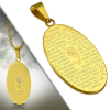 Medalik złoty z modlitwą Padre Nuestro