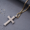 Masywny Srebrny Wisiorek Religijny Krzyż z Jezusem