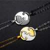 Zawieszki Yin Yang Koty Złoto-Srebrne dla Przyjaciół / Pary
